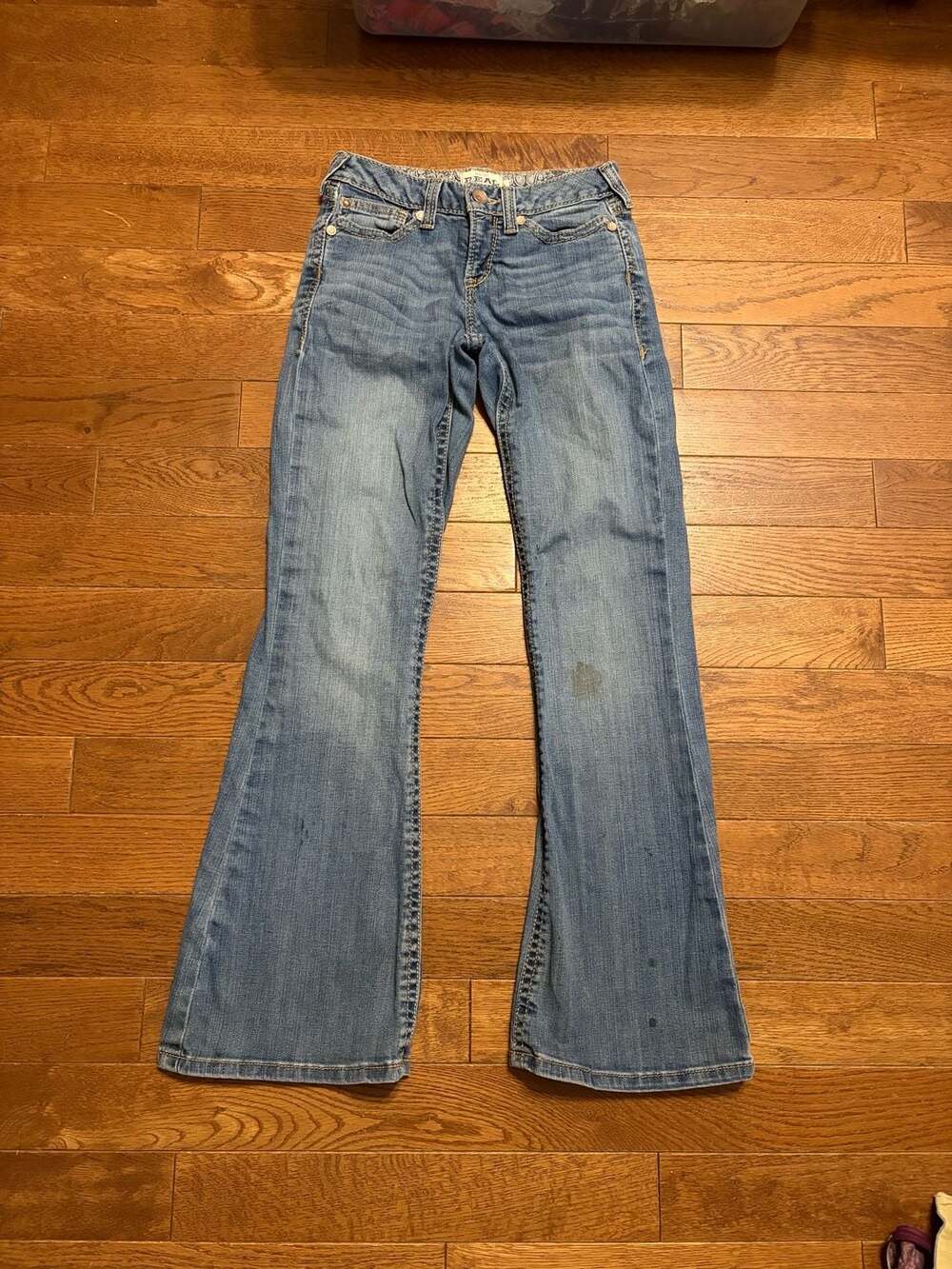 Girls Ariat Real Denim Bootcut Jeans Size 14 Medium Wash Blue
